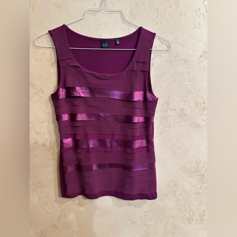 Saks Fifth Avenue Deep Wine Colored Layered Tank Top